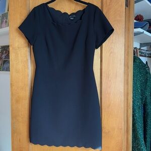 Club Monaco Black Scallop Dress, Size 6